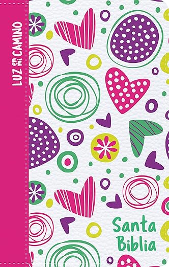 Biblia Nvi Luz En Mi Camino Corazones, Multicolor Simil Piel