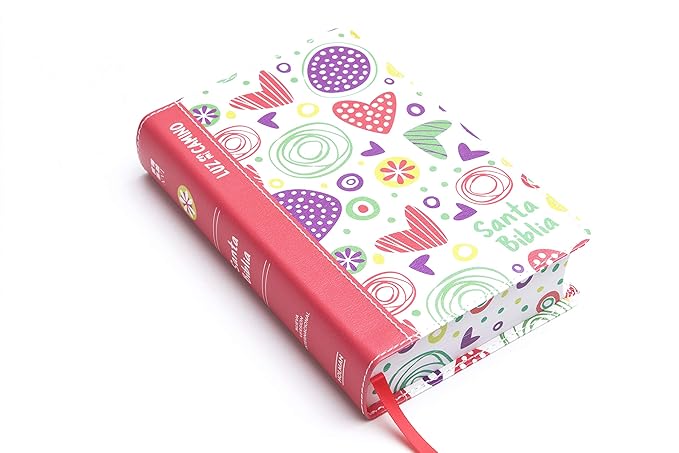 Biblia Nvi Luz En Mi Camino Corazones, Multicolor Simil Piel