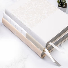 Biblia Reina Valera 1960 Recuerdo De Boda Blanco/Lino/Encaje Simil Piel