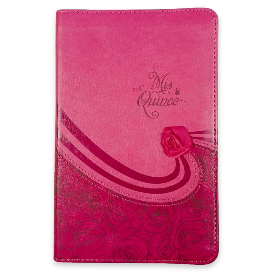 Biblia Reina Valera 1960 Mis Quince Coctel De Frambuesa Con Aplique Simil Piel