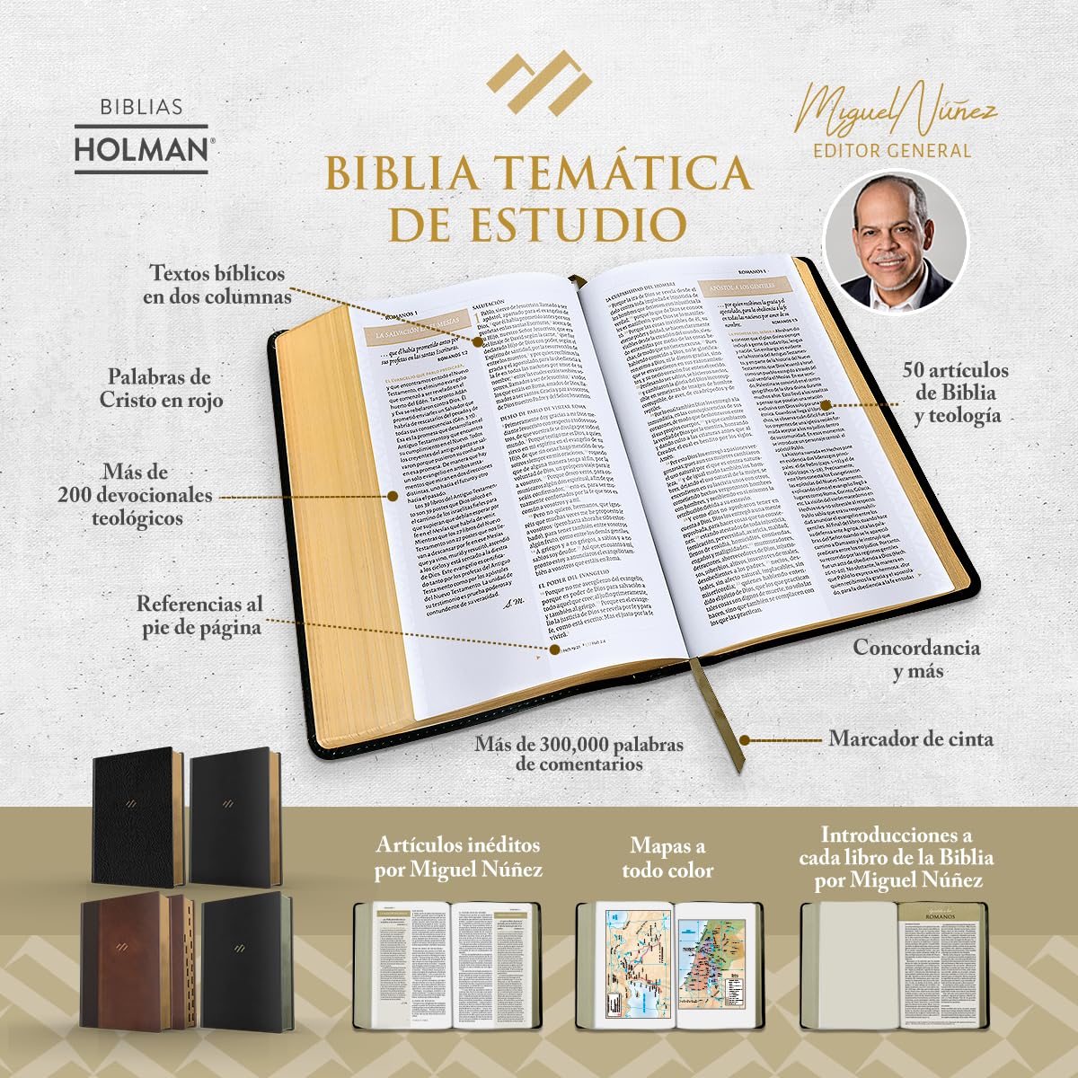 Biblia Rvr 1960 Tematica De Estudio Negro Simil Piel Rvr60 - B&H - Lifeway