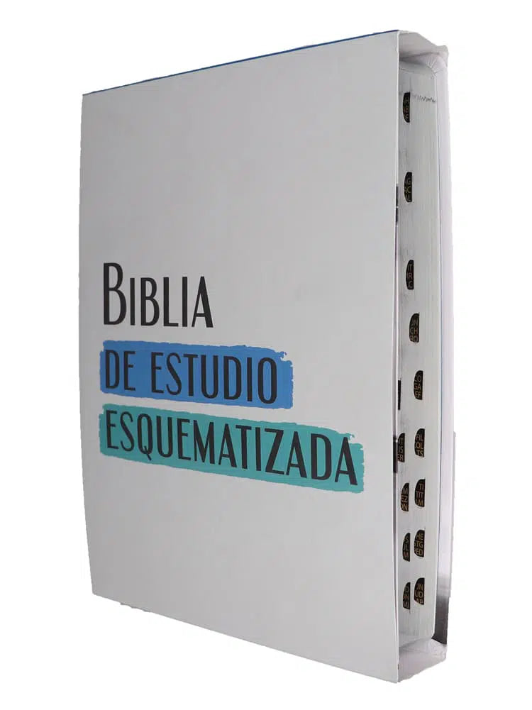 Biblia De Estudio Esquematizada Letra Grande Tapa Blanda