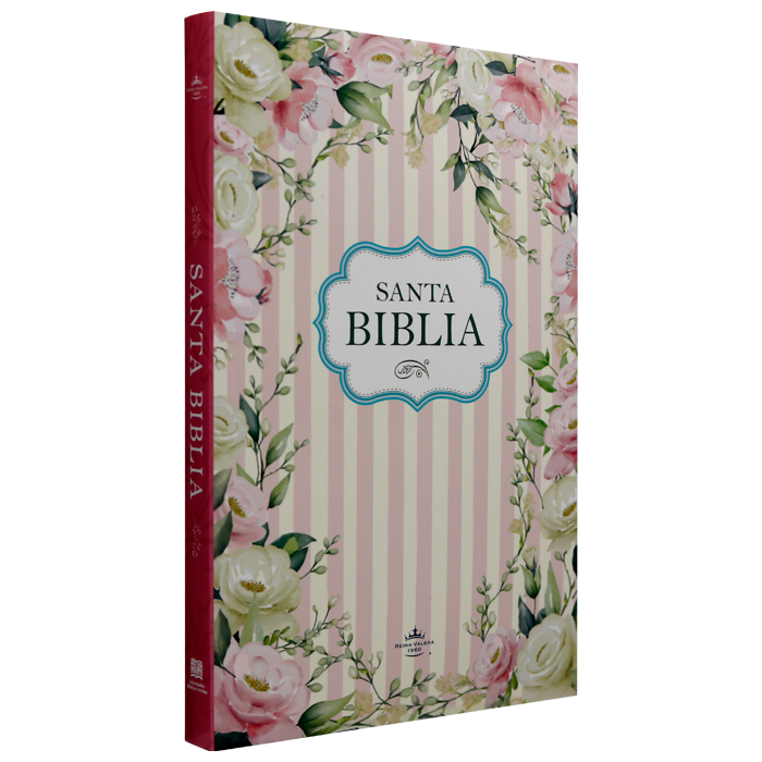 Biblia Reina Valera 1960 – Tapa Imitación Piel Flores Rosas, con Índice, 14 x 21 cm, Letra 8 Puntos