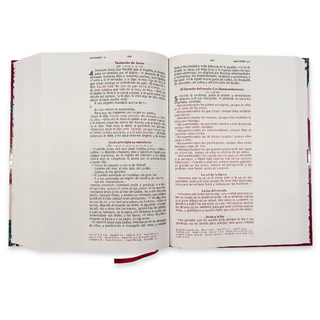 Biblia Reina Valera 1960 – Tapa Dura Flores Adoro, 18 x 24 cm, Letra 12 Puntos