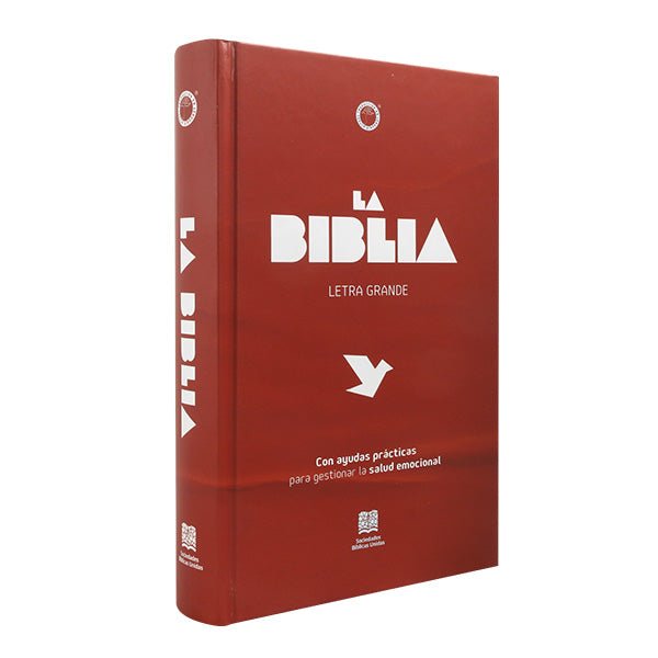Biblia Salud Emocional Traducción Lenguaje Actual – Tapa Dura Rojo, Palabras de Jesús en Rojo, Letra 12 Puntos