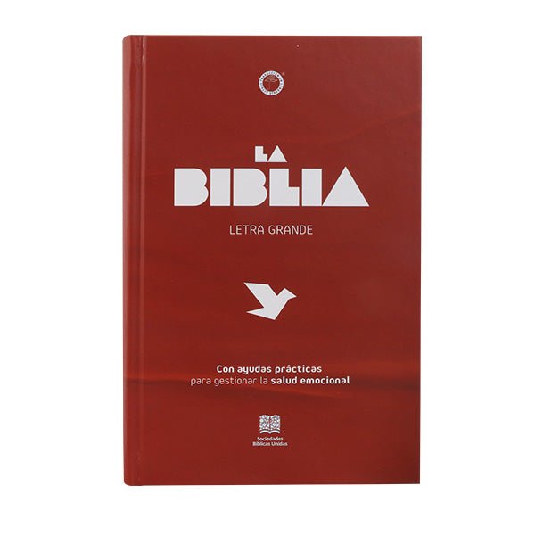 Biblia Salud Emocional Traducción Lenguaje Actual – Tapa Dura Rojo, Palabras de Jesús en Rojo, Letra 12 Puntos