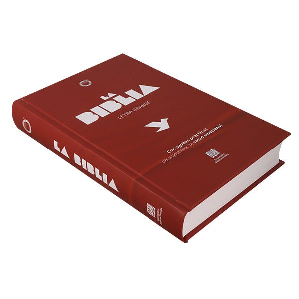 Biblia Salud Emocional Traducción Lenguaje Actual – Tapa Dura Rojo, Palabras de Jesús en Rojo, Letra 12 Puntos
