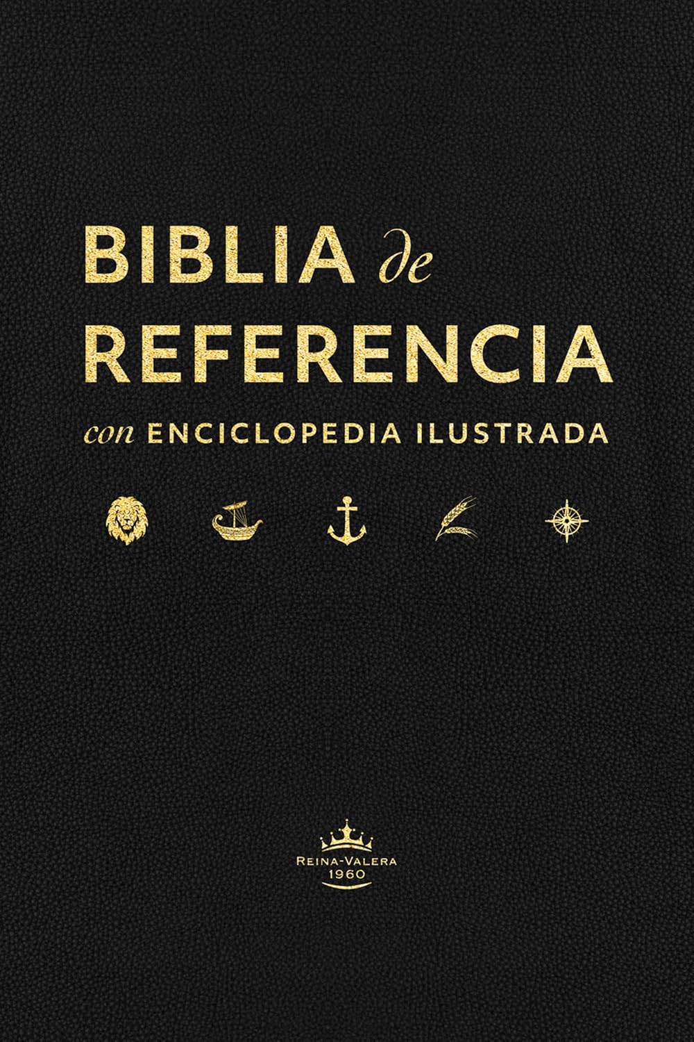 Biblia De Referencia Ilustrada - Reina Valera 1960 - Símil Piel - Color Negro
