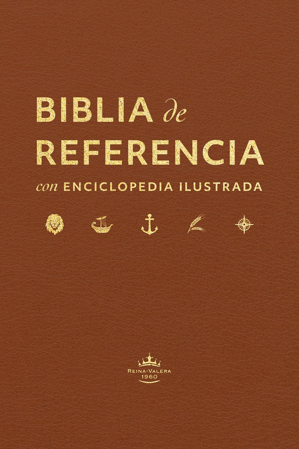 Biblia De Referencia Ilustrada - Reina Valera 1960 - Símil Piel - Color Marrón