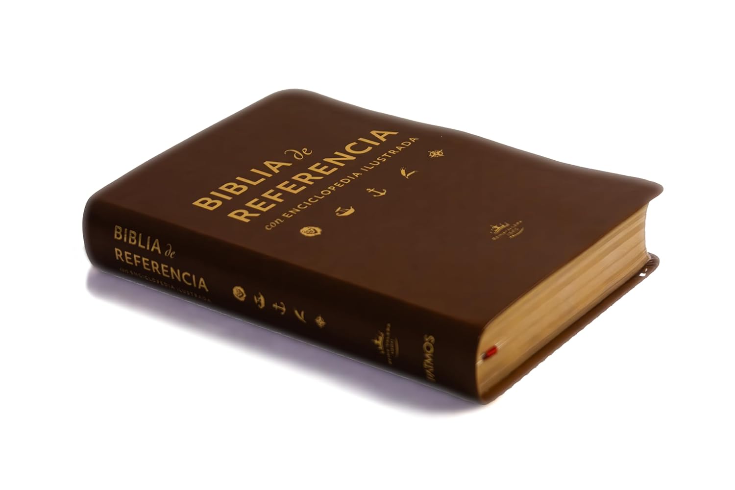 Biblia De Referencia Ilustrada - Reina Valera 1960 - Símil Piel - Color Marrón