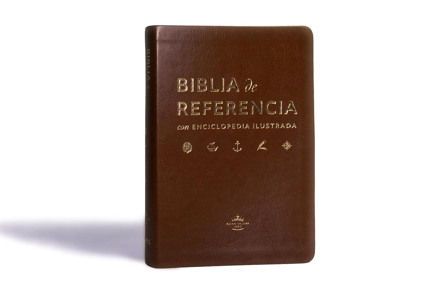 Biblia De Referencia Ilustrada - Reina Valera 1960 - Símil Piel - Color Marrón