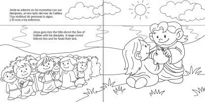 La Creación y el Muchacho Caritativo Cuaderno para Colorear Bilingue