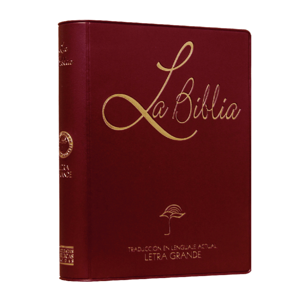 Biblia Traducción en Lenguaje Actual Letra Estándar Tapa Vinílica Bordó