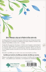 Biblia El Mensaje, Letra 9,5 Pt, 14,5×22, Tapa Dura, Verde Floral