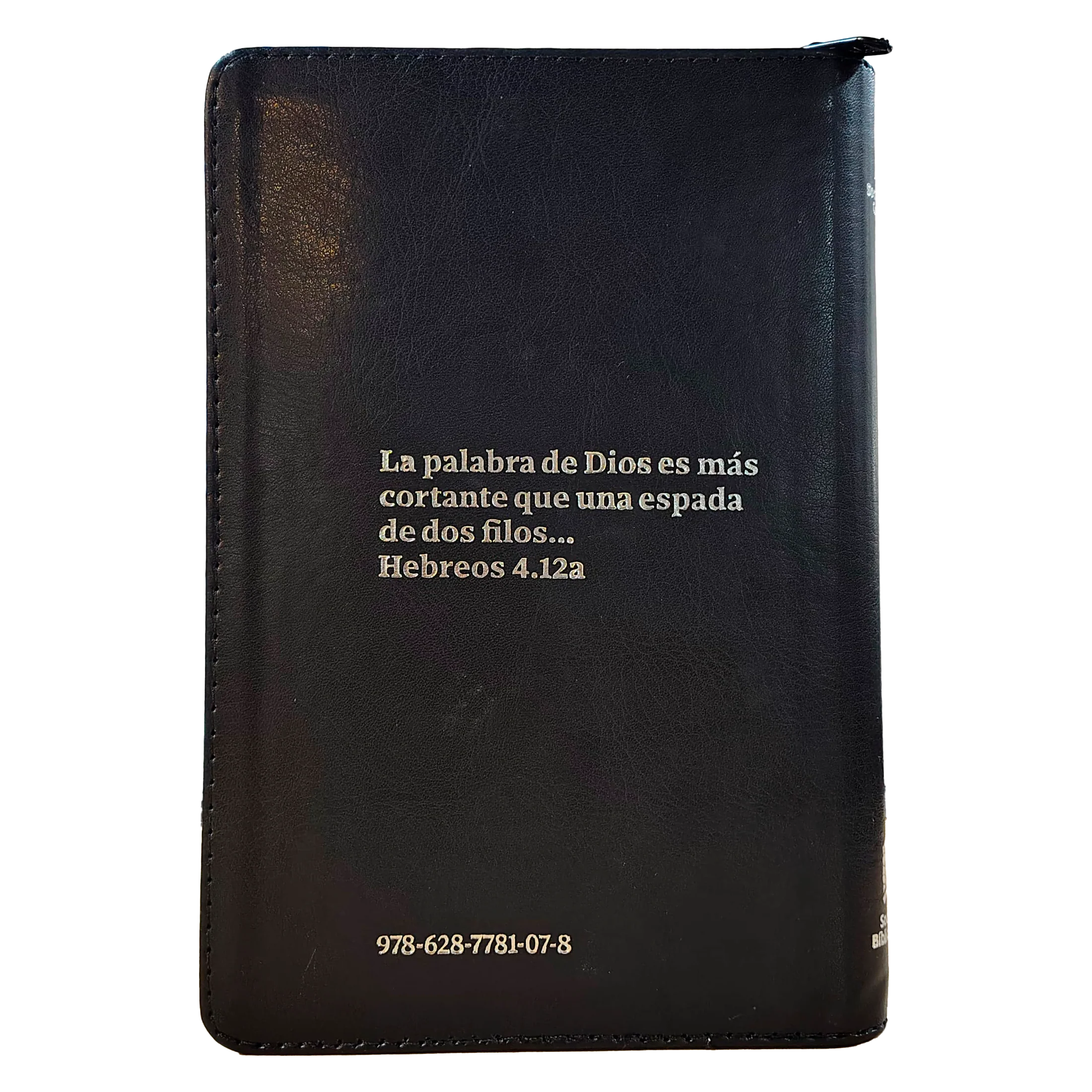 Biblia Traducción al Lenguaje Actual letra grande con cierre negro canto plateado "Vive"