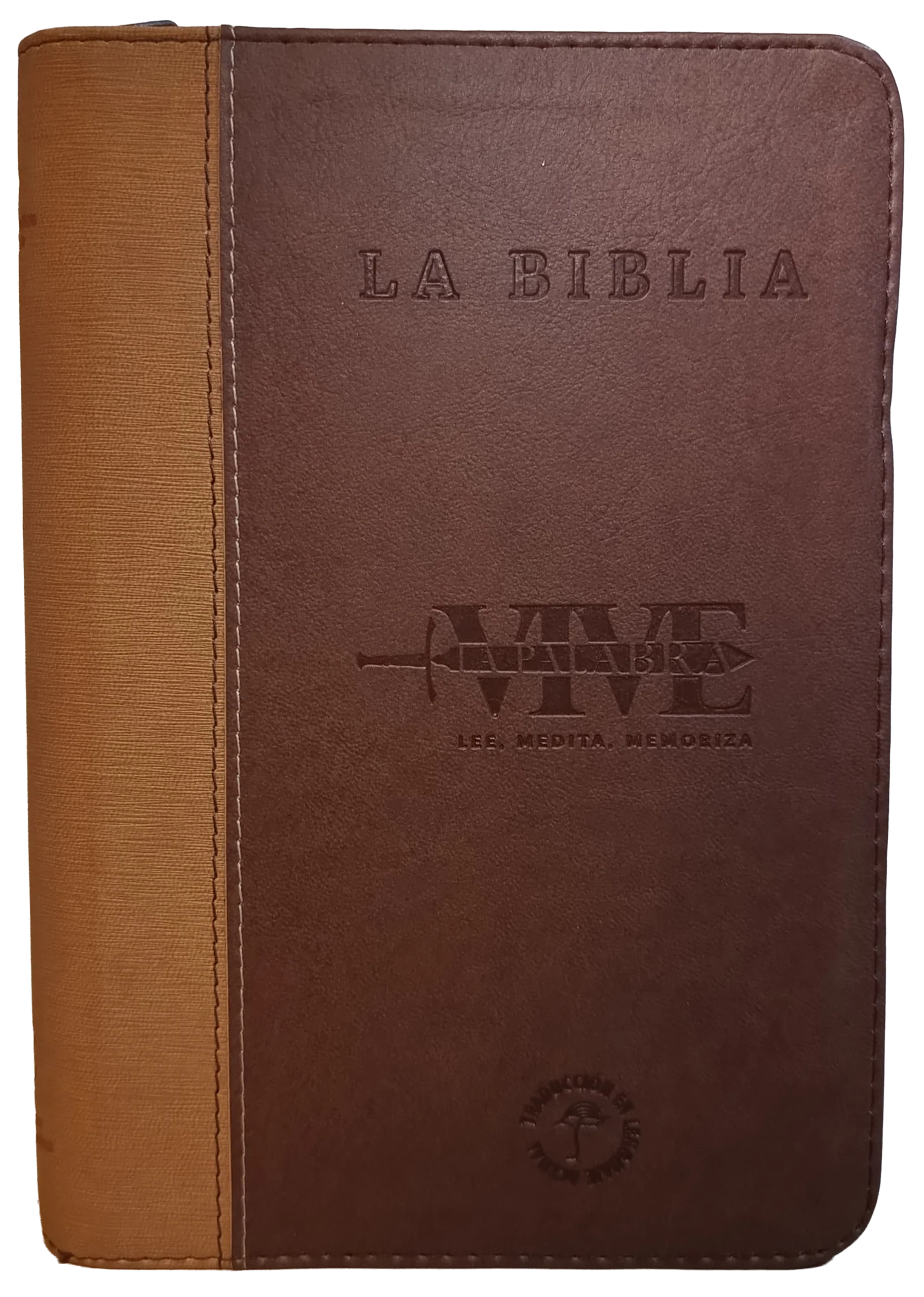 Biblia Traducción al Lenguaje Actual letra grande café canto dorado "Vive"