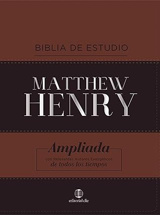 Biblia Reina Valera 1960 De Estudio Matthew Henry - Piel Genuina a dos colores