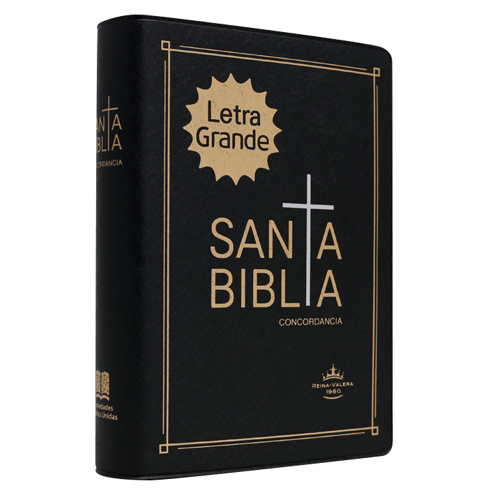 Biblia Reina Valera 1960 Letra Mediana 16x11 Tapa Vinilica Concord. Negro