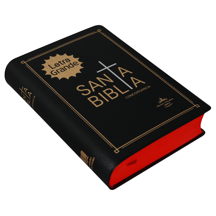 Biblia Reina Valera 1960 Letra Mediana 16x11 Tapa Vinilica Concord. Negro