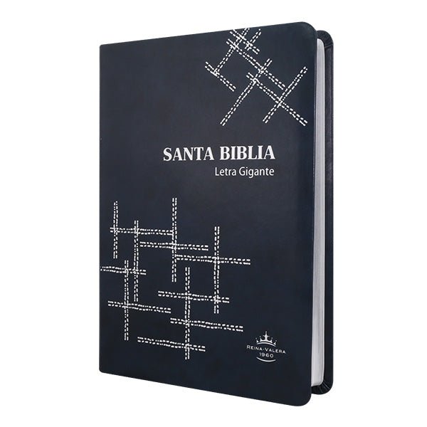 Biblia Reina Valera 1960 Letra Gigante 17x23cm Tapa PU Concordancia Azul