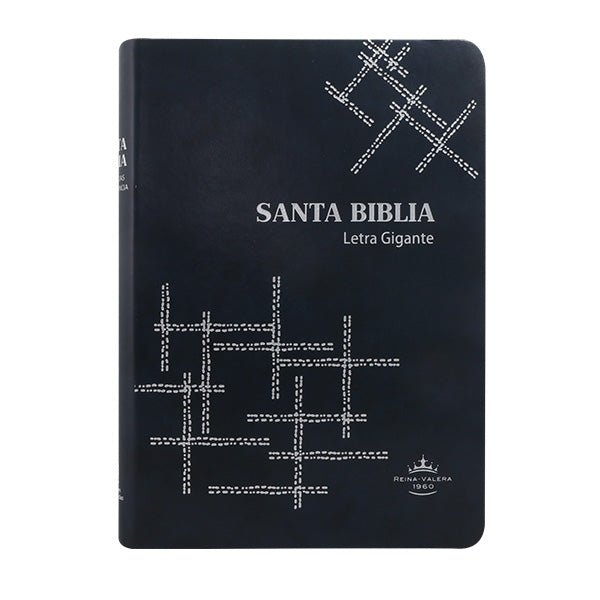 Biblia Reina Valera 1960 Letra Gigante 17x23cm Tapa PU Concordancia Azul