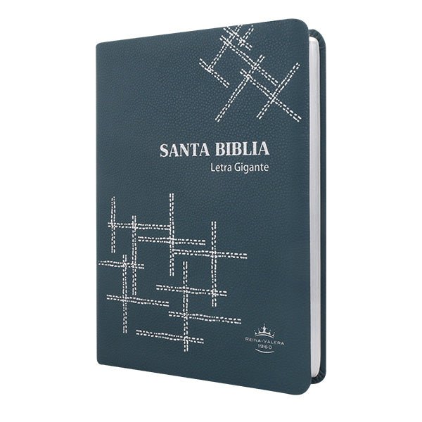 Biblia Reina Valera 1960 Letra Gigante 17x23cm Tapa PU Concordancia Turquesa