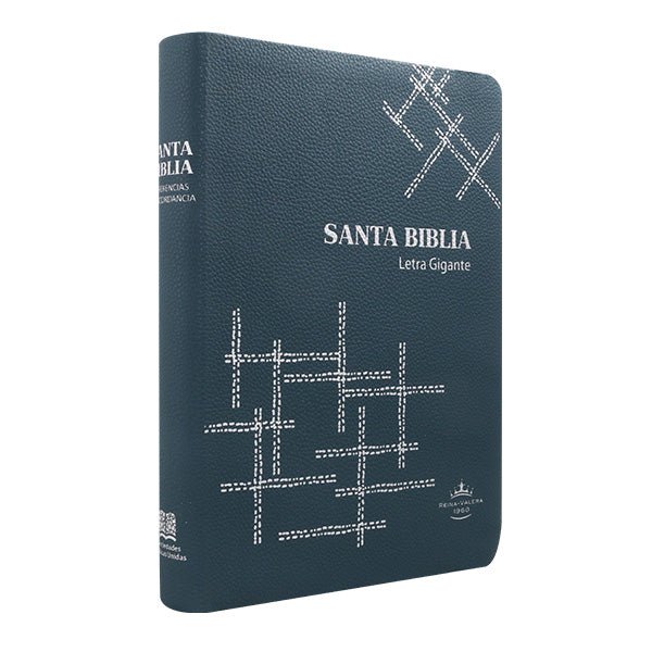 Biblia Reina Valera 1960 Letra Gigante 17x23cm Tapa PU Concordancia Turquesa