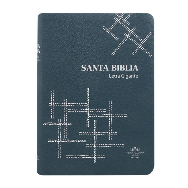 Biblia Reina Valera 1960 Letra Gigante 17x23cm Tapa PU Concordancia Turquesa