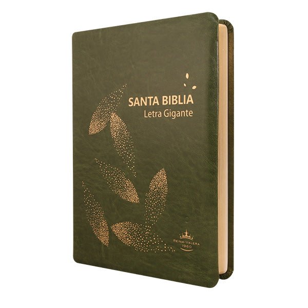 Biblia Reina Valera 1960 Letra Gigante 17x23cm Tapa PU Concordancia Verde