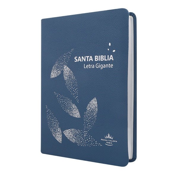 Biblia Reina Valera 1960 Letra Gigante 17x23cm Tapa PU Concordancia Celeste