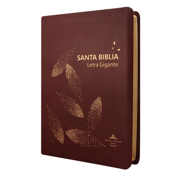 Biblia Reina Valera 1960 Letra Gigante 17x23cm Tapa PU Concordancia Vino