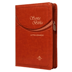 Biblia Reina Valera 1960 Letra Mediana Con Concordancia Con Cierre con Índice Color Café 11 x 16 cm