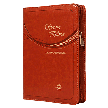 Biblia Reina Valera 1960 Letra Mediana Con Concordancia Con Cierre con Índice Color Café 11 x 16 cm