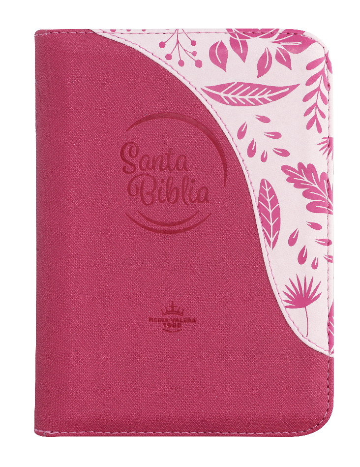Biblia Reina Valera 1960 Cierre Fucsia Rosa Canto Plata Qr