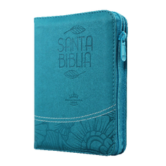 BIBLIA REINA VALERA 1960 026cZTI L 7p 10x14 CONCORDACIA PJR TAPA PU AZUL INDICE