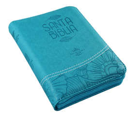 BIBLIA REINA VALERA 1960 026cZTI L 7p 10x14 CONCORDACIA PJR TAPA PU AZUL INDICE