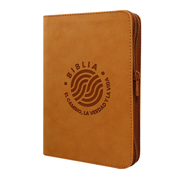 Biblia Reina Valera 1960 – 066 – Letra 12 pts Grande – 13,5x21 cm – Palabras de Jesús en Rojo – Tapa PU – El Camino, la Verdad y la Vida – Marron