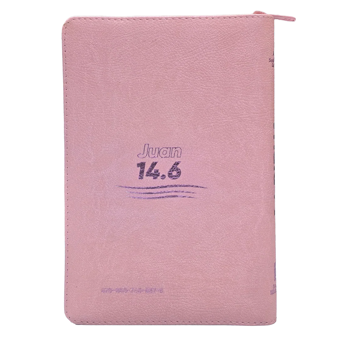 Biblia Traducción al Lenguaje Actual letra grande con cierre "El Camino" rosado canto plateado