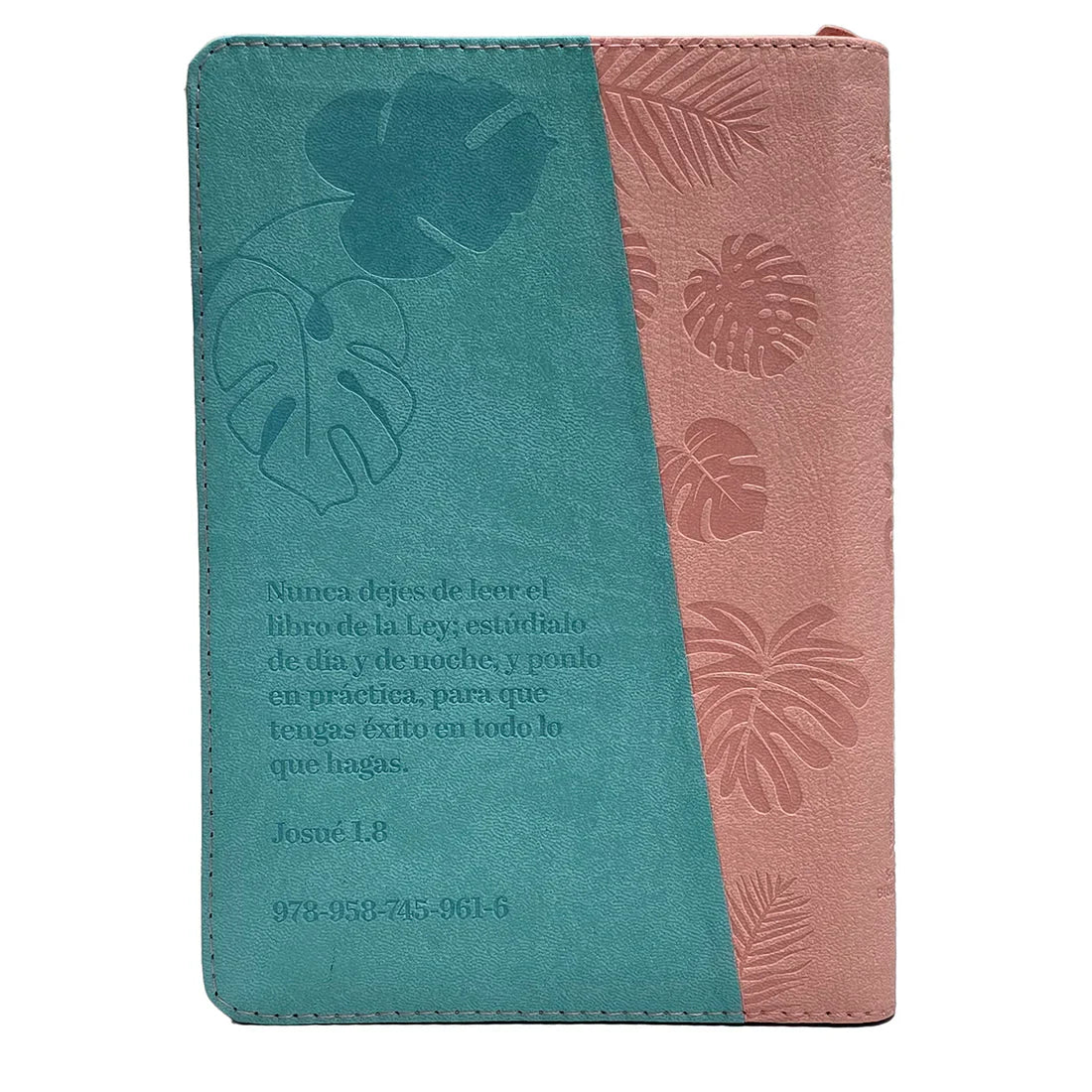 Biblia Traducción al Lenguaje Actual letra grande con cierre verde menta/rosa canto plateado