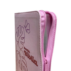 BIBLIA REINA VALERA 1960 066ZLG PJR L 12p 13x21 CIERRE TAPA PU ROSADO PJR