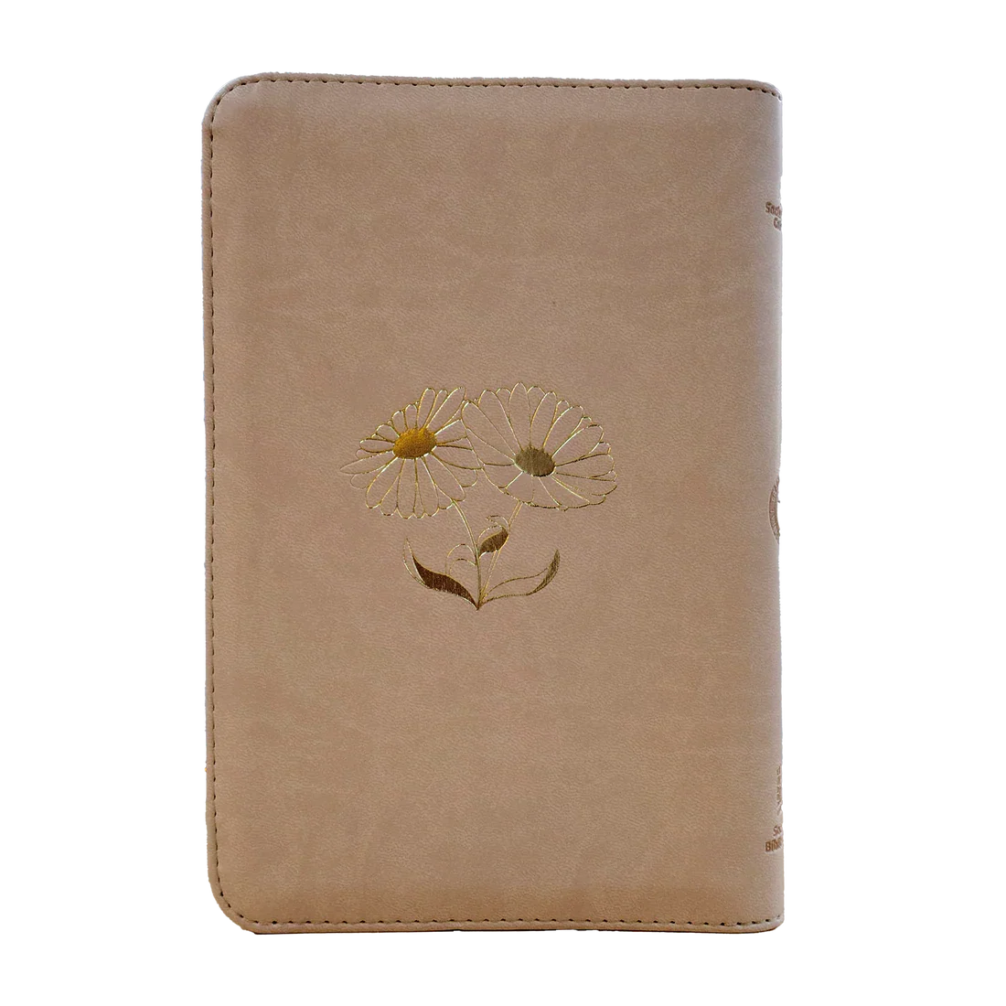 Biblia Traducción al Lenguaje Actual letra grande con cierre "Mujer Ejemplar" beige canto dorado