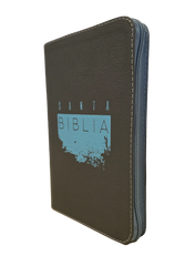 BIBLIA REINA VALERA 1960 65ueZ 21x13 CIERRE TAPA IMITACION PIEL GRIS