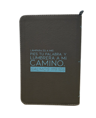 BIBLIA REINA VALERA 1960 65ueZ 21x13 CIERRE TAPA IMITACION PIEL GRIS