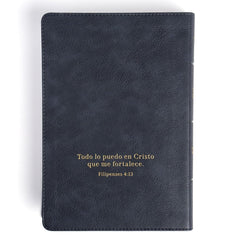 Biblia Reina-Valera 1960, Letra 12 Pt, 13,5×20, Tapa PU, León Ceniza