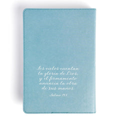 Biblia Reina-Valera 1960, Letra 12 Pt, 13,5×20, Tapa PU, Aqua, Flores