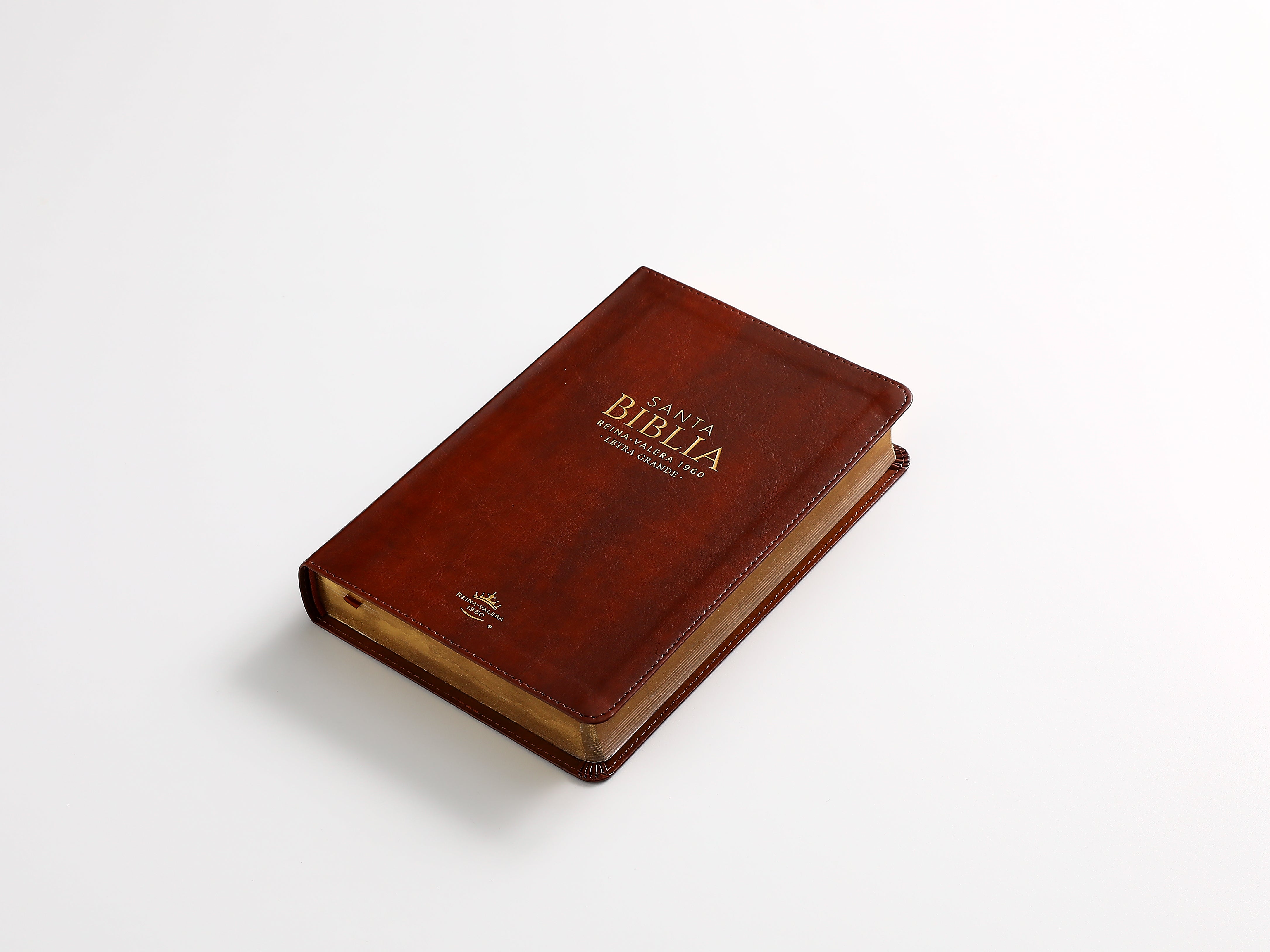 Biblia Reina Valera 1960 · 13,8x21,2 cm · Letra grande 12,5 pt · Edición clásica · Tapa imitación piel café
