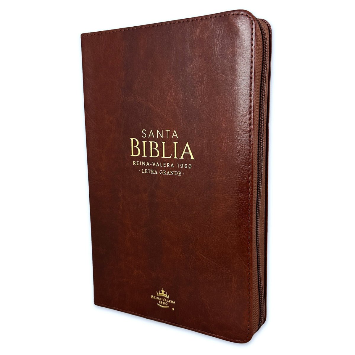 Biblia Rvr60 065Cz Lg 12P Cierre 15 X 23 Clásica Café