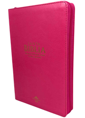 Biblia Reina Valera 1960 Letra Grande Cierre PJR Fucsia