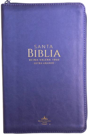 Biblia Reina Valera 1960 065Cz Lg 12P 14X21 Clásica Morada Con Cierre