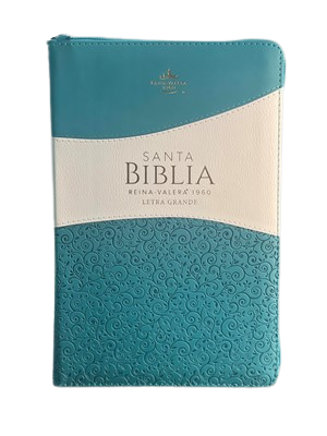 Biblia Reina Valera 1960 Letra Grande Cierre PJR Turquesa